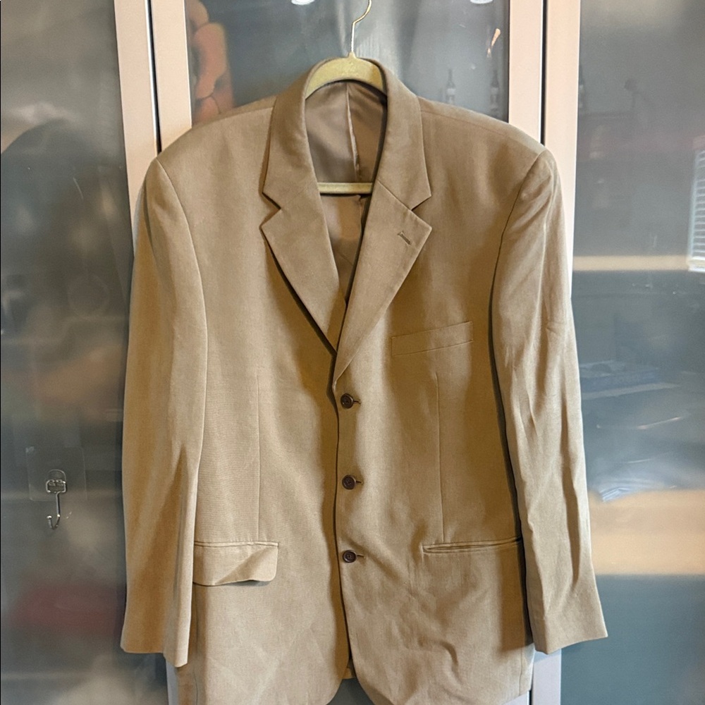 Alfani Men's Light Tan Single-Breasted Blazer